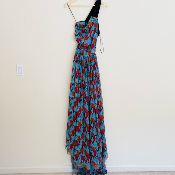 Sophie Theallet Dresses & Skirts - NEW Sophie Theallet Blue Silk Floral Long Dress SZ 6